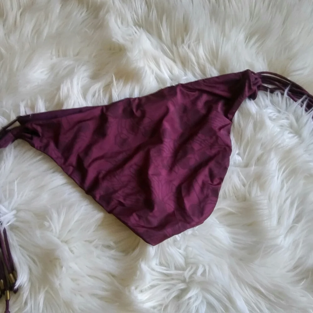 The Bikini Lab Tie Side Hipstar Bikini Bottoms M